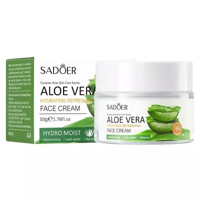 Освежающий и увлажняющий крем для лица с алое вера SADOER Aloe Vera Hydrating Fresh Face Cream 50g