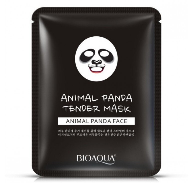 Тканевые маски bioaqua. Тканевая маска для лица Панда БИОАКВА. Тканевая маска BIOAQUA animal Panda. BIOAQUA маска для лица тканевая animal face. Маска для лица Панда тканевая.