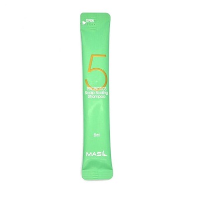 Шампунь с пробиотиками для глубокого очищения и укрепления волос 5 Probiotics Scalp Scaling Shampoo Masil 8 мл