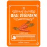 Питательная тканевая маска для лица с экстрактом моркови For The Skin Super Food Real Vegifarm Double Shot Mask Carrot