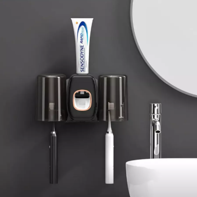 Дозатор пресс для зубной пасты Toothbrush Holder Two Cups 