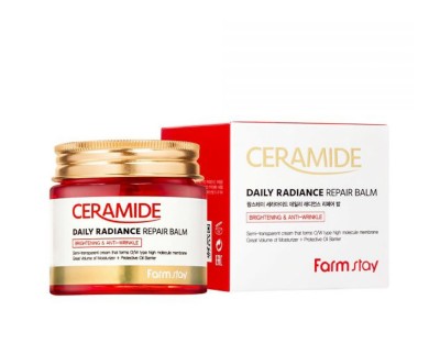 Укрепляющий крем-бальзам для лица c керамидами FarmStay Ceramide Daily Radiance Repair Balm 80мл