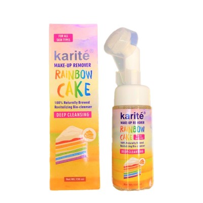Пенка для умывания с щеточкой Karite Make Up Remover Rainbow Cake 150 ml